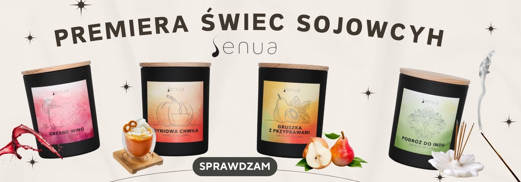 Premiera świec sojowych Senua